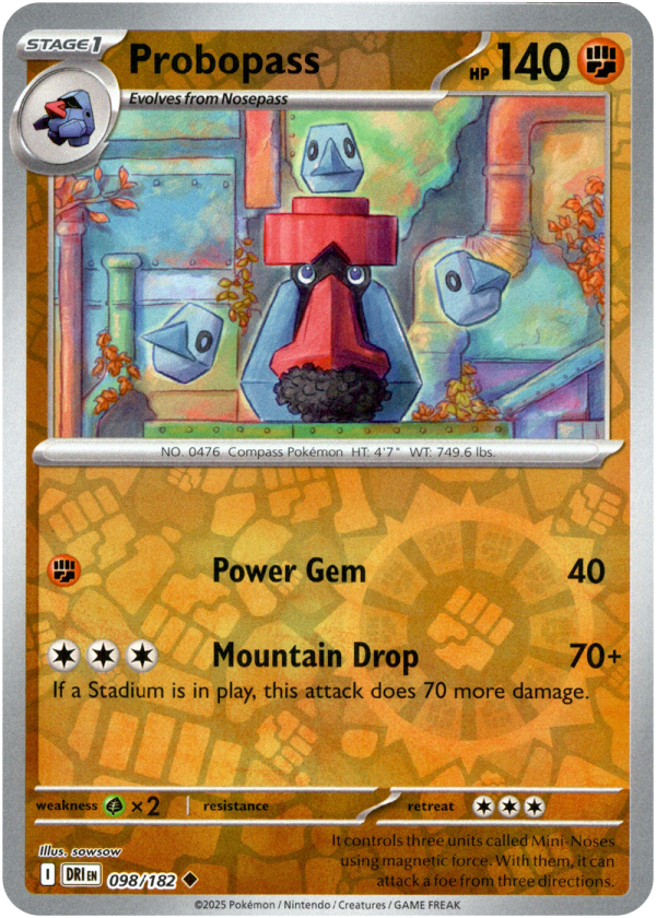 098/182 Probopass - Reverse Holo | Pokemon Scarlet & Violet—Destined Rivals