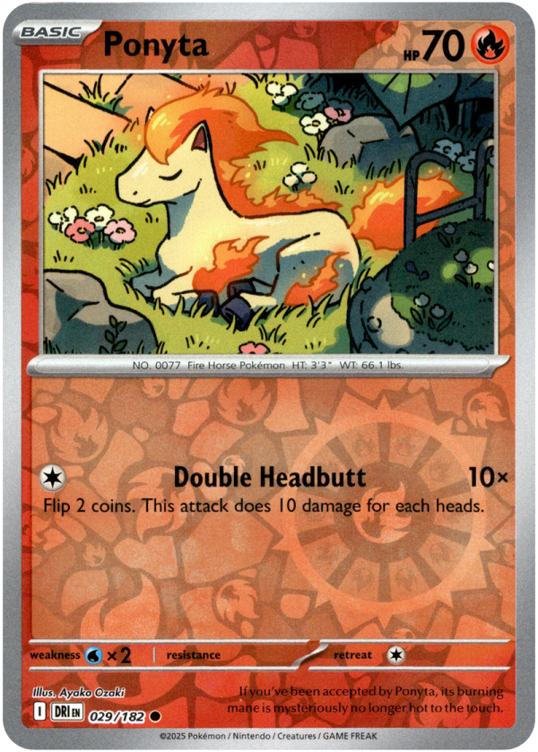 029/182 Ponyta - Reverse Holo | Pokemon Scarlet & Violet—Destined Rivals