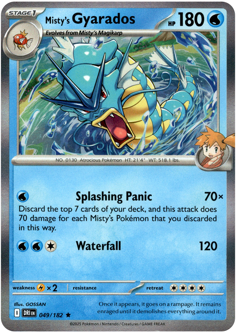 049/182 Misty's Gyarados - Holo | Pokemon Scarlet & Violet—Destined Rivals