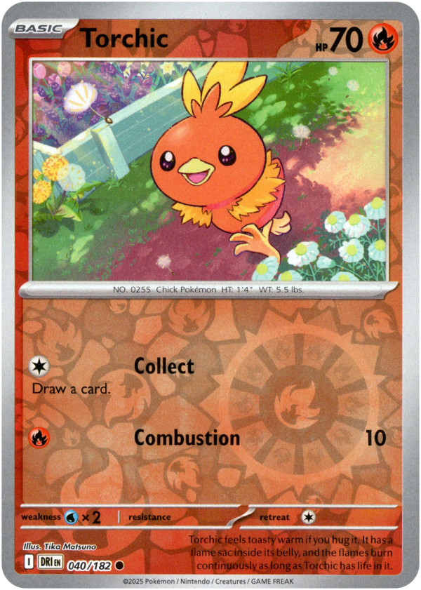 040/182 Torchic - Reverse Holo | Pokemon Scarlet & Violet—Destined Rivals