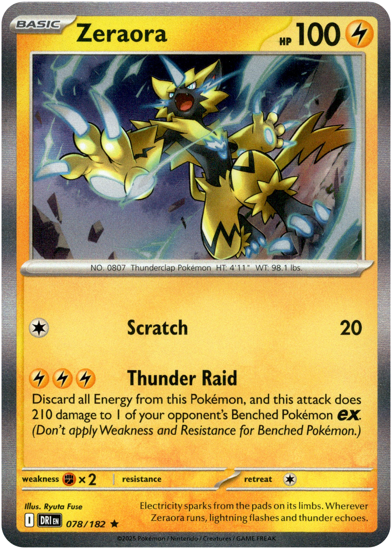 078/182 Zeraora - Holo | Pokemon Scarlet & Violet—Destined Rivals