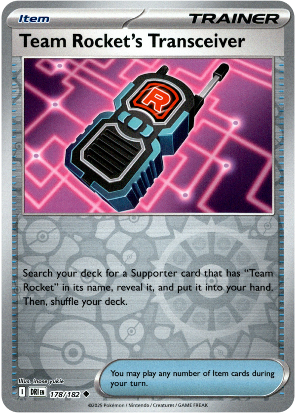 178/182 Team Rocket's Transceiver - Reverse Holo | Pokemon Scarlet & Violet—Destined Rivals