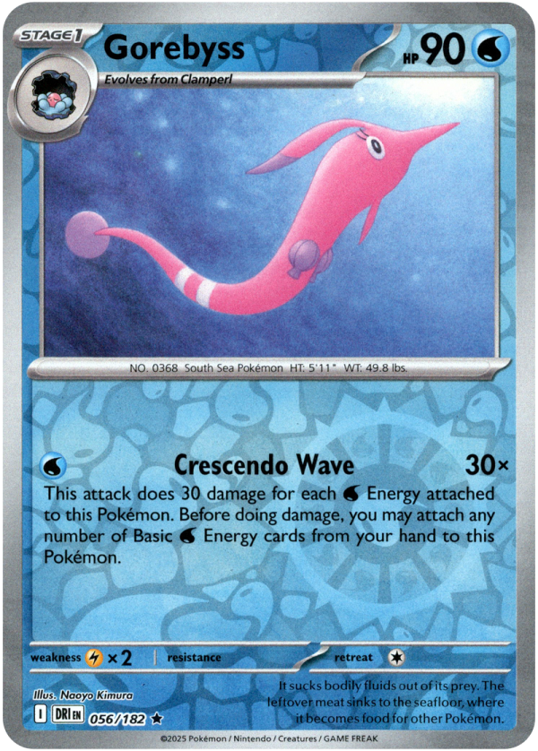 056/182 Gorebyss - Reverse Holo | Pokemon Scarlet & Violet—Destined Rivals