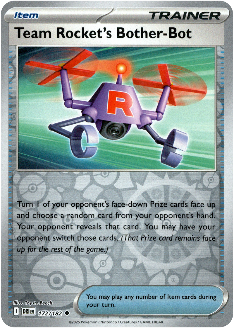 172/182 Team Rocket's Bother-Bot - Reverse Holo | Pokemon Scarlet & Violet—Destined Rivals